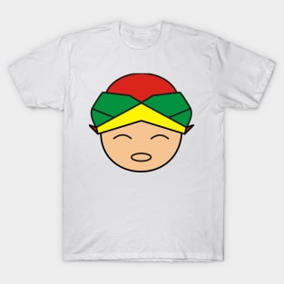 Smiling Red Green Yellow Blangkon Boy T-Shirt